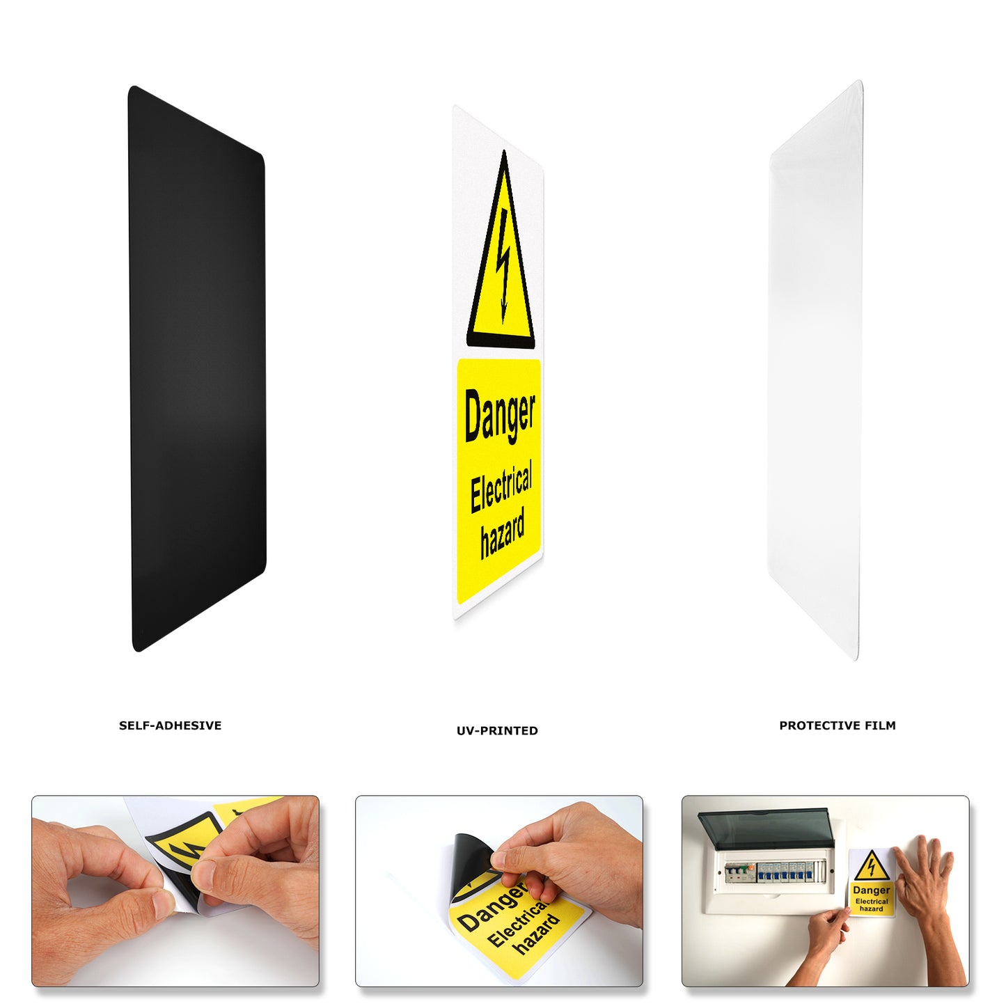 Danger Electrical Hazard Vinyl Sticker