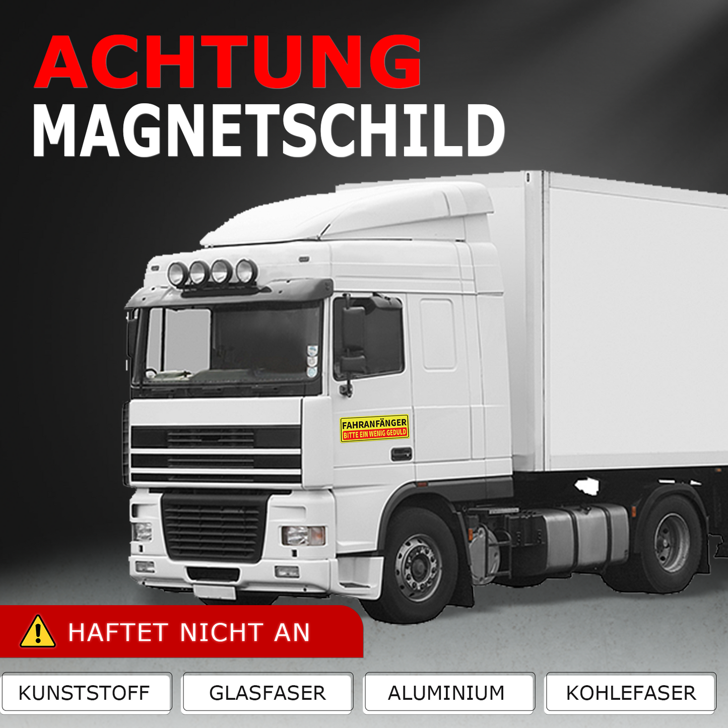 YIKIADA Fahranfänger Magnetschild 30 x 10 cm BITTE EIN WENIG GEDULD Reflektierend Schild Auto Magnetfolie Warntafel Schild Führerschein Geschenke wetterfest für Fahrzeug 4 Stück