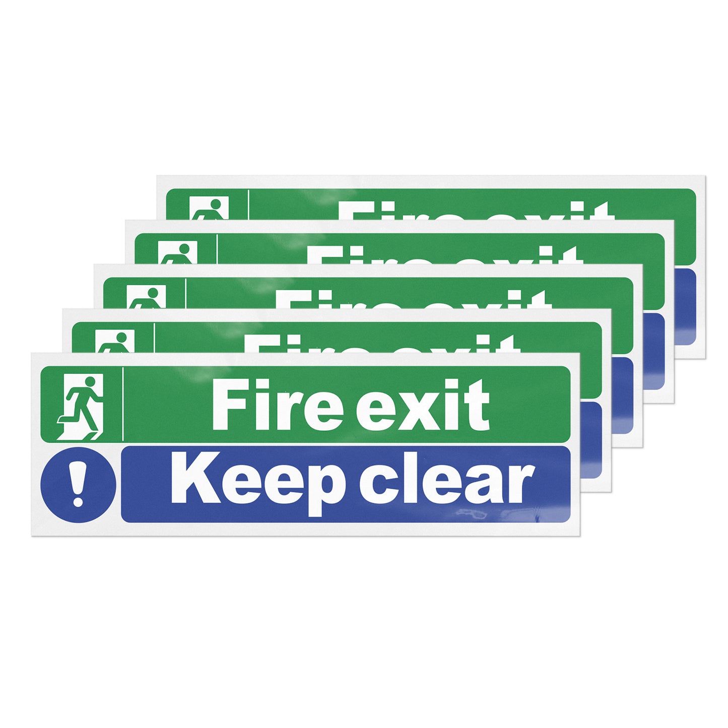 Fire Exit Keep Clear 30 x 10 cm PVC Sign