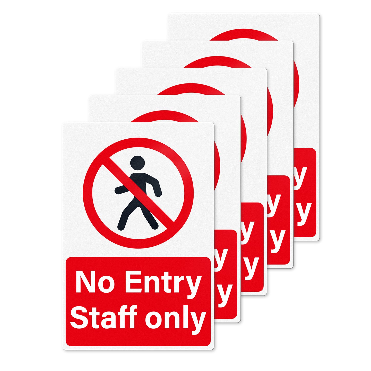 No Entry Staff Only Vinyl Stickers