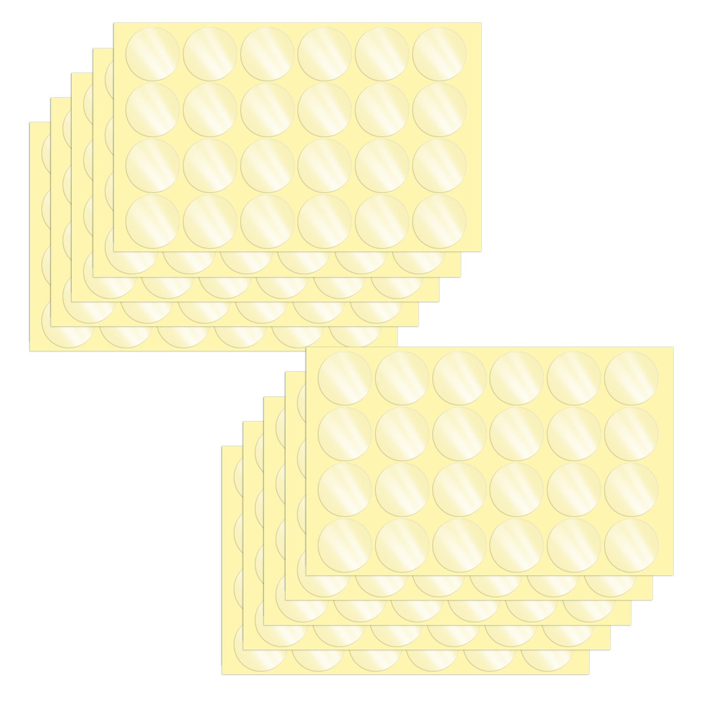 Transparente, runde Etiketten