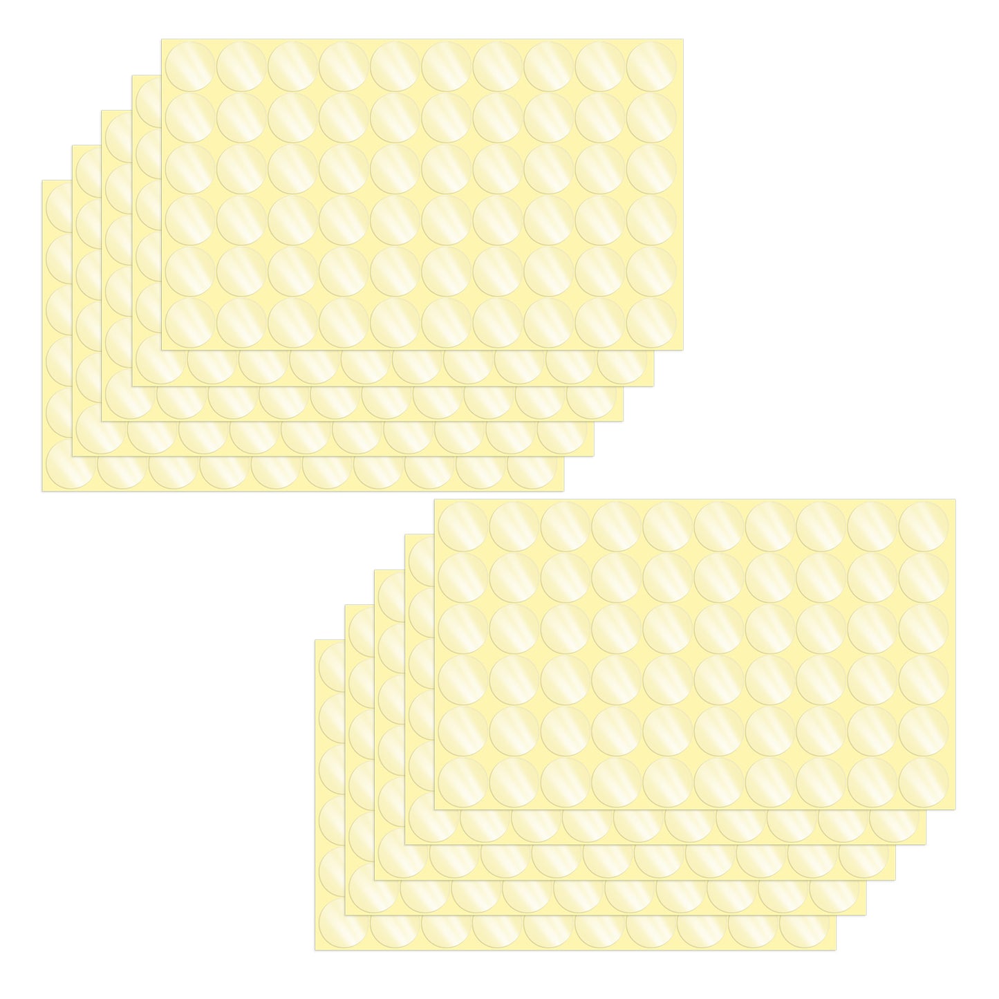 Transparente, runde Etiketten