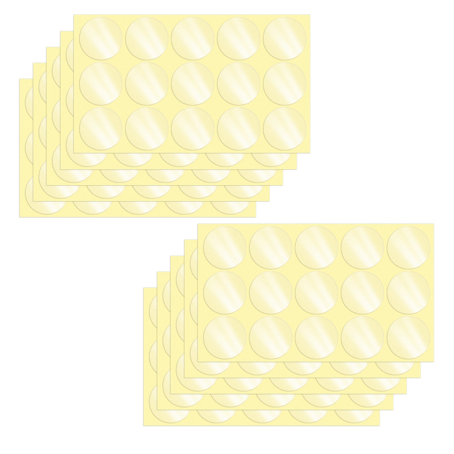 Transparente, runde Etiketten