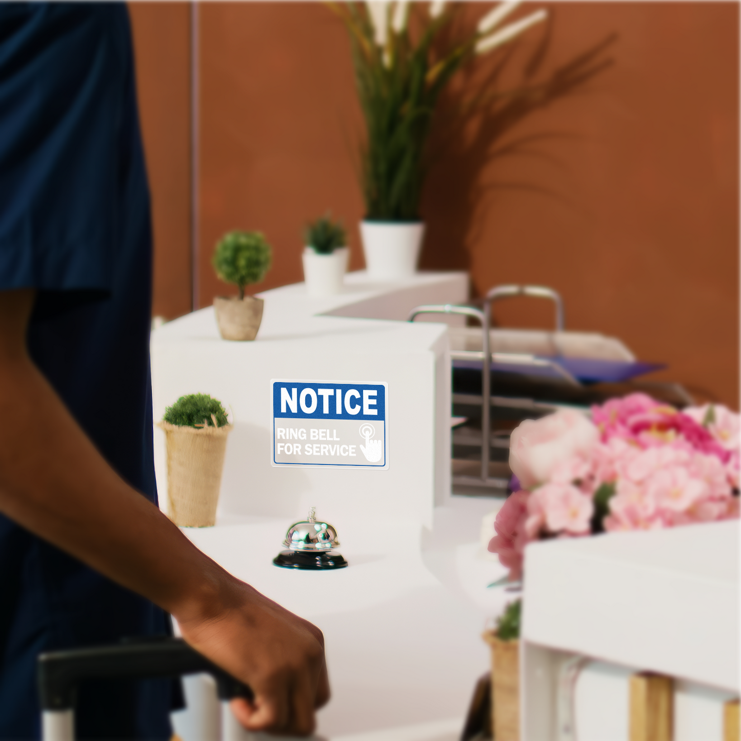 Notice Ring Bell for Service Vinyl Sticker