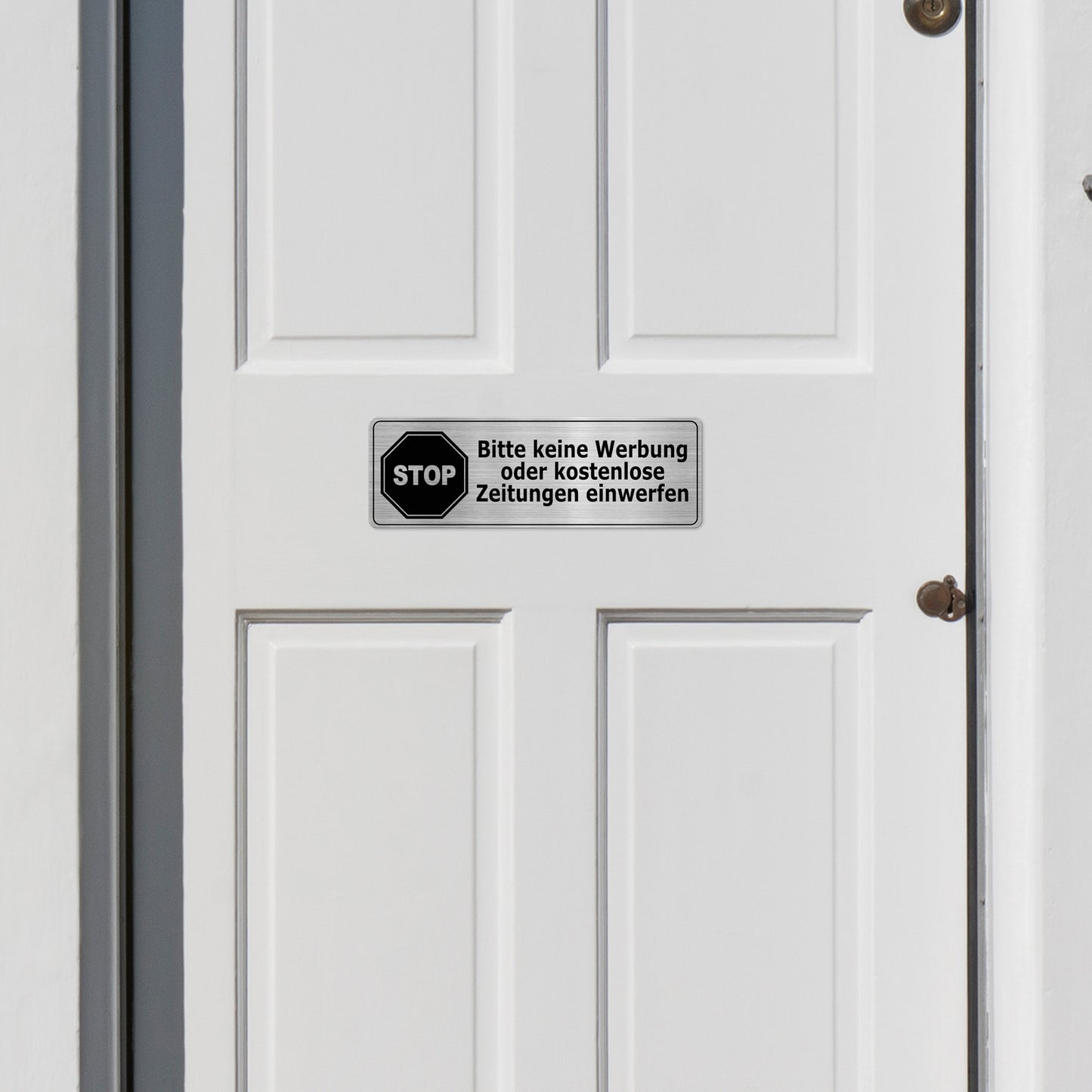 Bitte Keine Werbung 15 x 5 cm Aluminium Schild