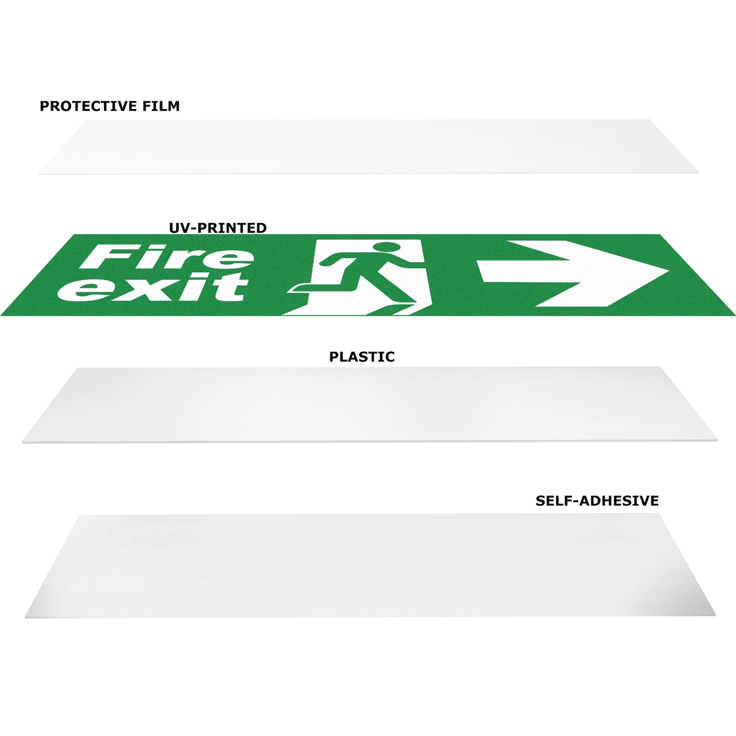 Fire Exit Sign 30 x 10 cm PVC Sign