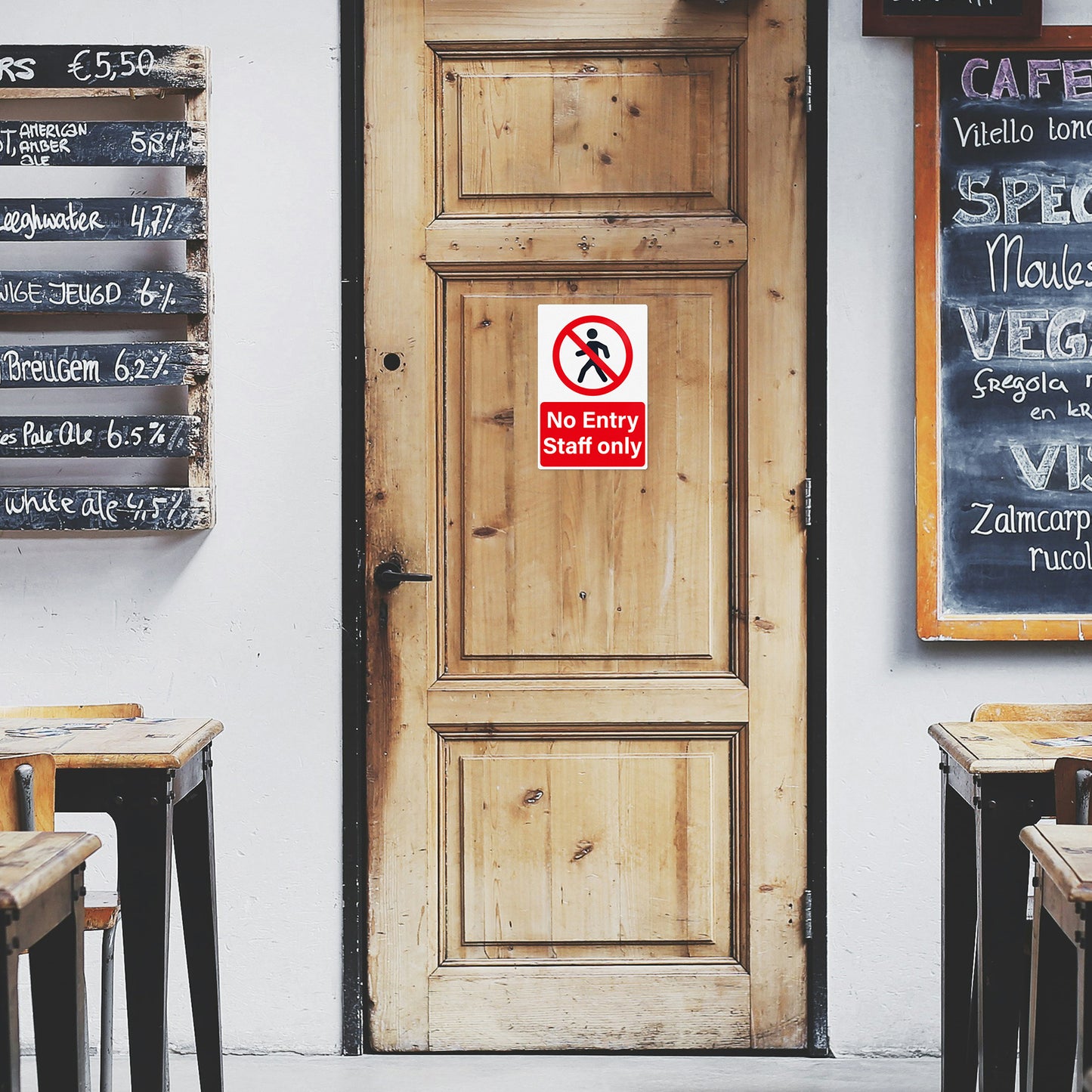 No Entry Staff Only Vinyl Stickers