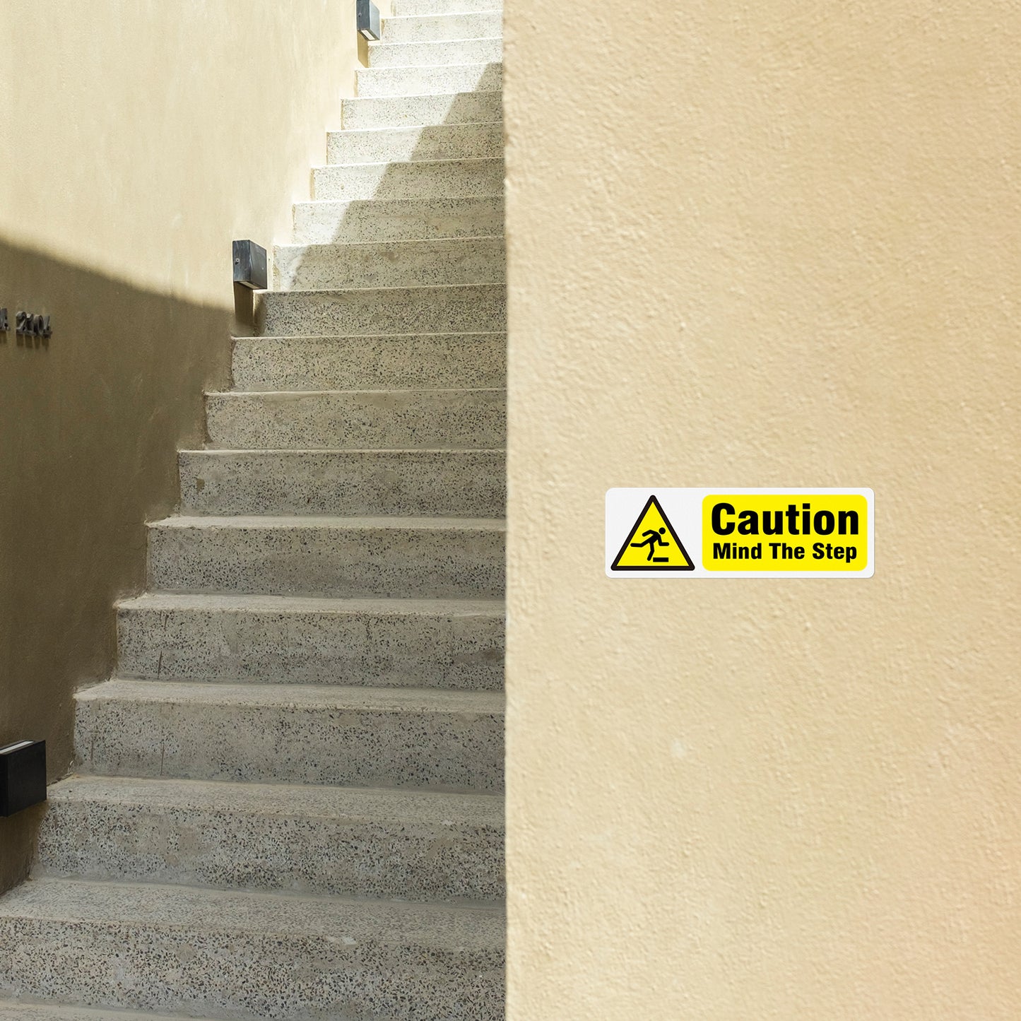 Caution Mind The Step 15 x 5 cm PVC Sign