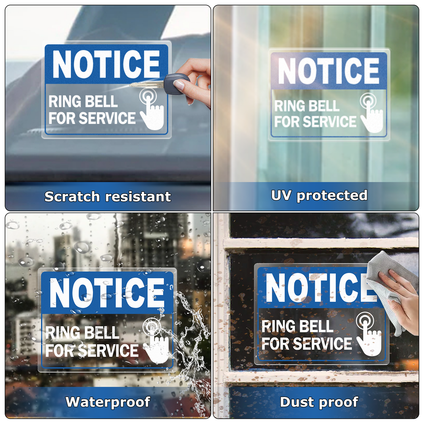 Notice Ring Bell for Service Vinyl Sticker