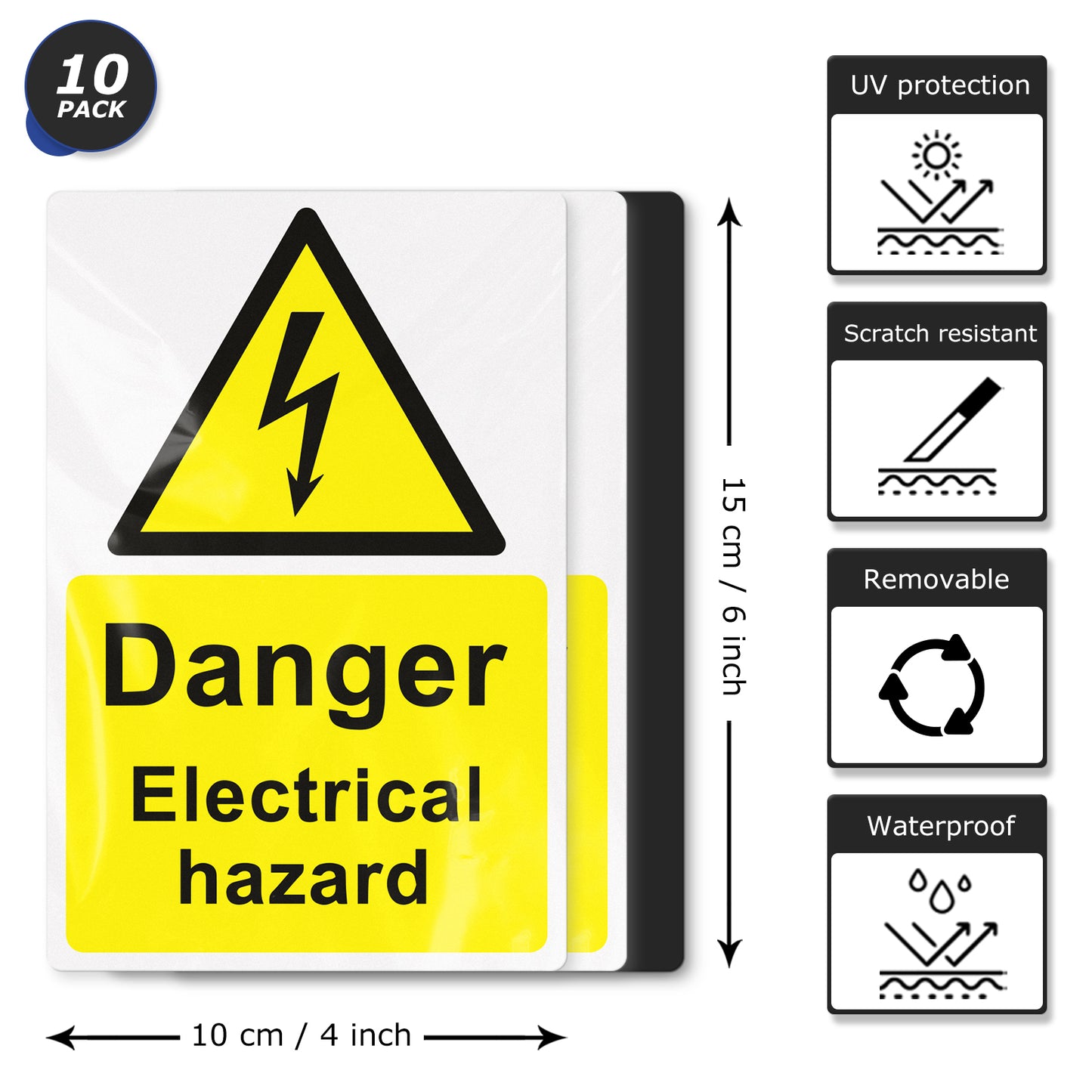 Danger Electrical Hazard Vinyl Sticker