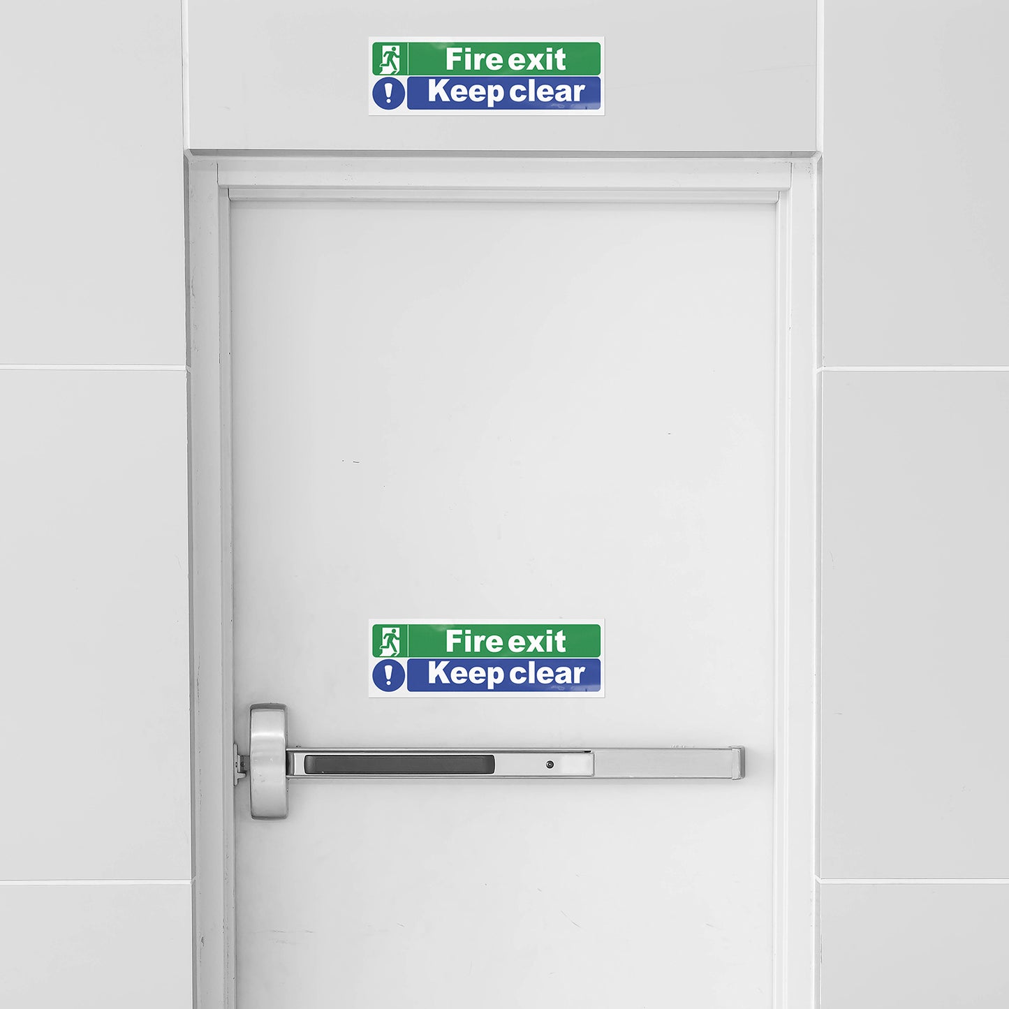 Fire Exit Keep Clear 30 x 10 cm PVC Sign