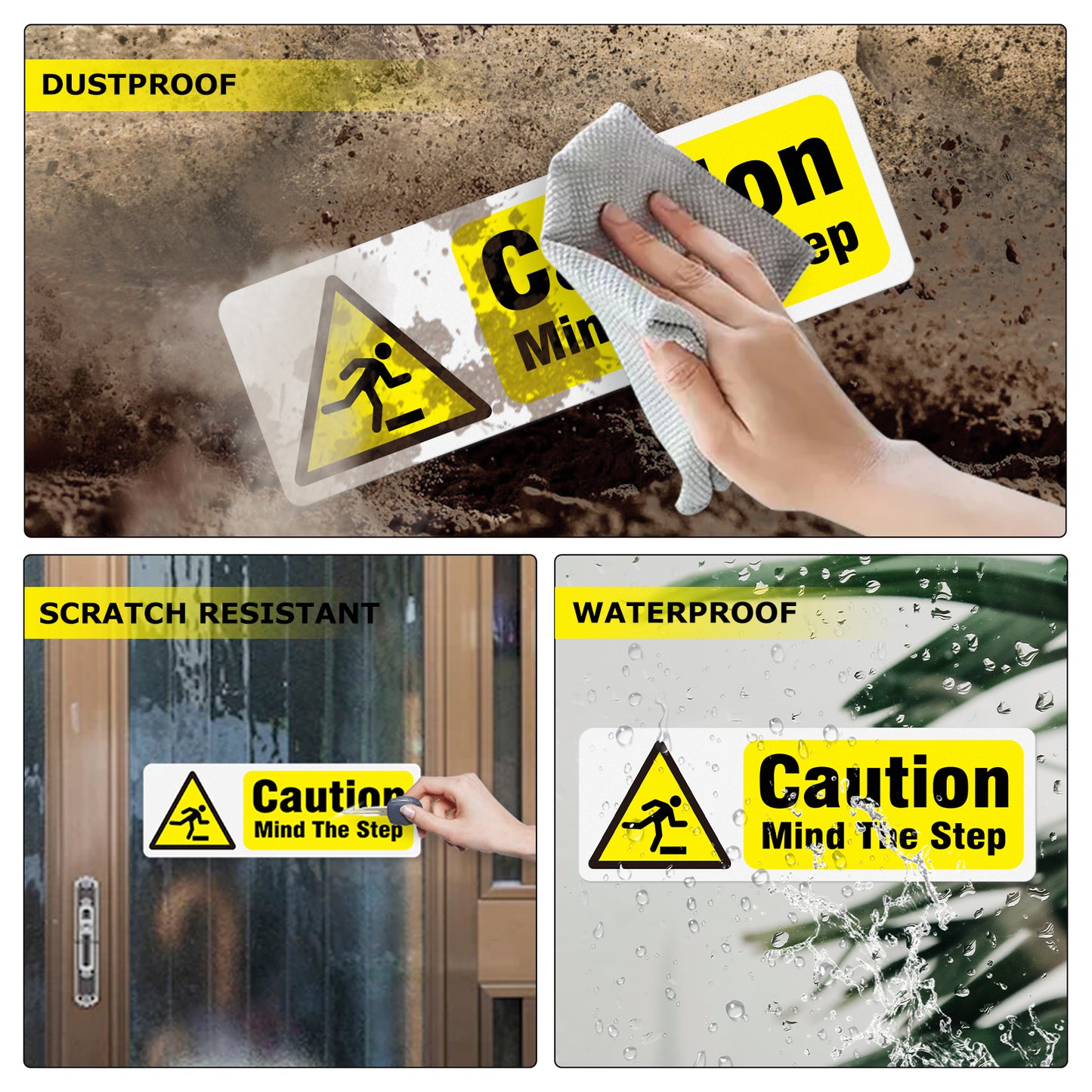 Caution Mind The Step 15 x 5 cm PVC Sign