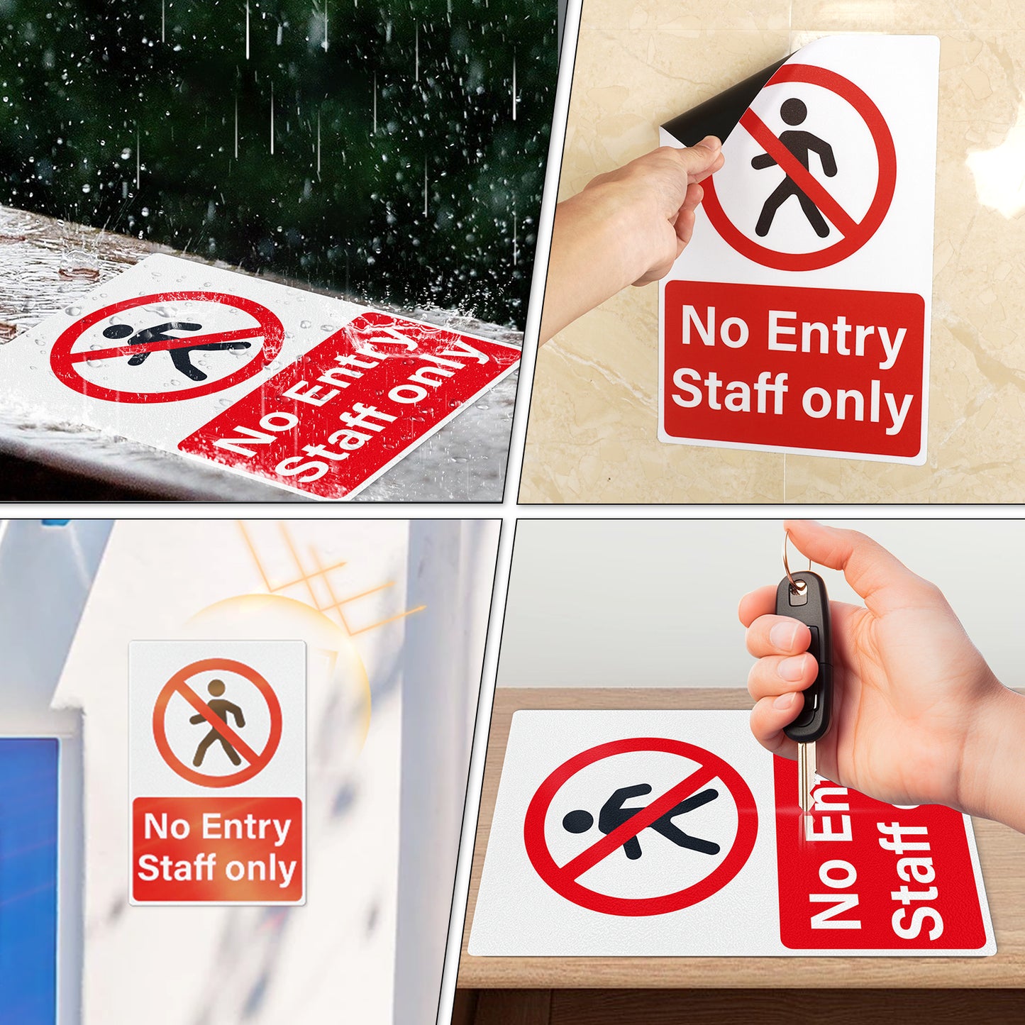No Entry Staff Only Vinyl Stickers
