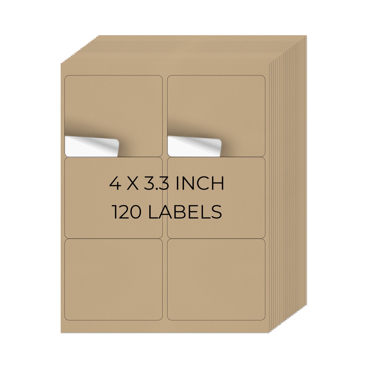 Etiquetas para impresora de 3-1/3" x 4"