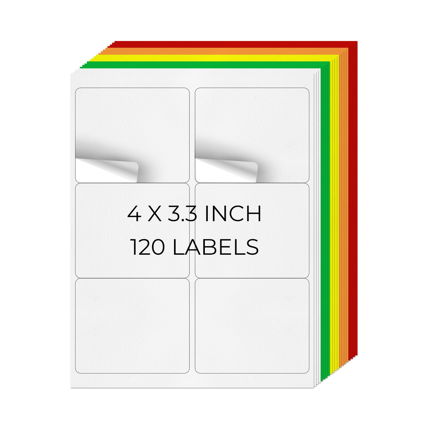 Etiquetas para impresora de 3-1/3" x 4"