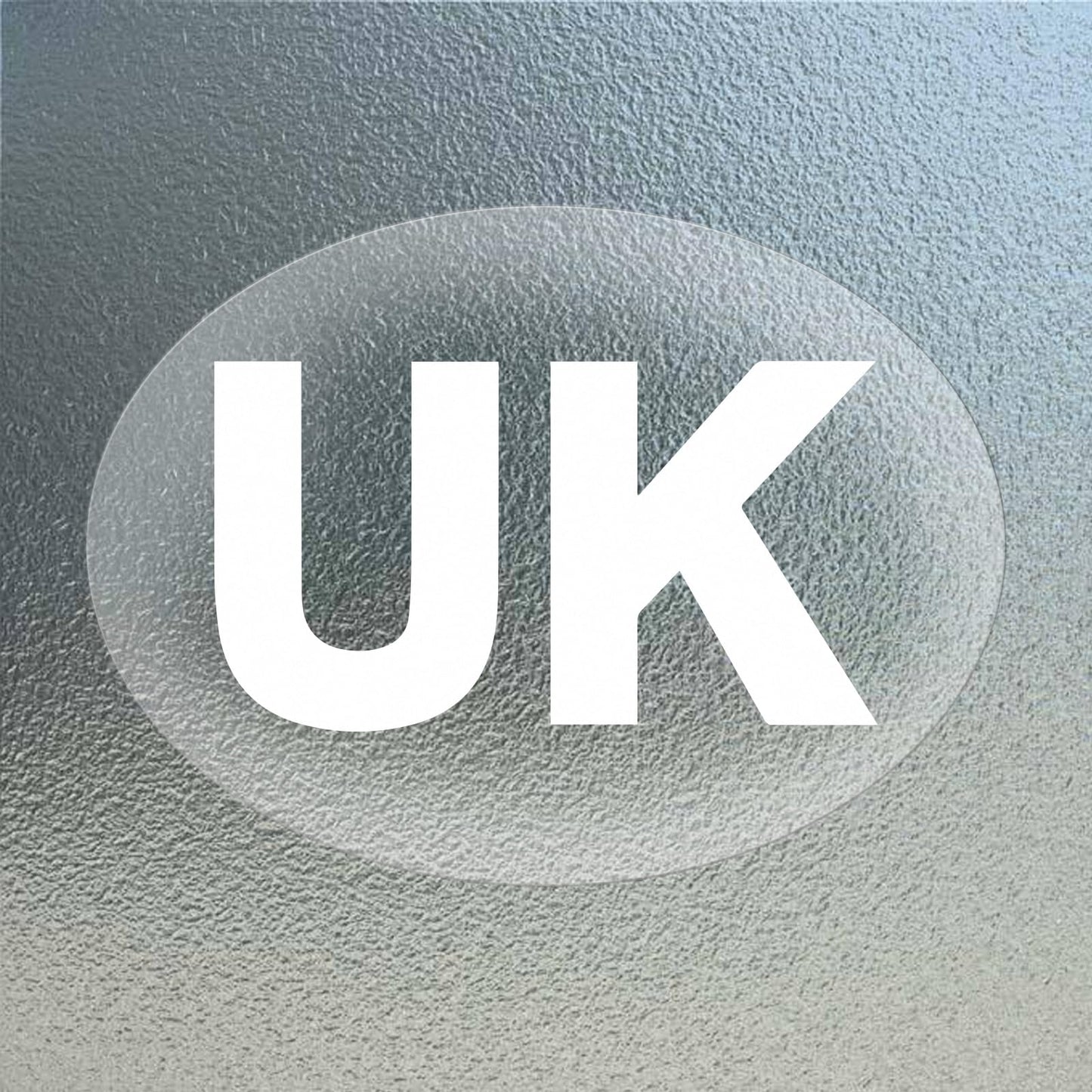 YIKIADA UK-Autoaufkleber, Vinyl, selbstklebend, oval, wasserdicht, Fensteraufkleber, abnehmbar, gewölbte Schilder für Europa, Autos, Lieferwagen, LKWs, 5 Stück