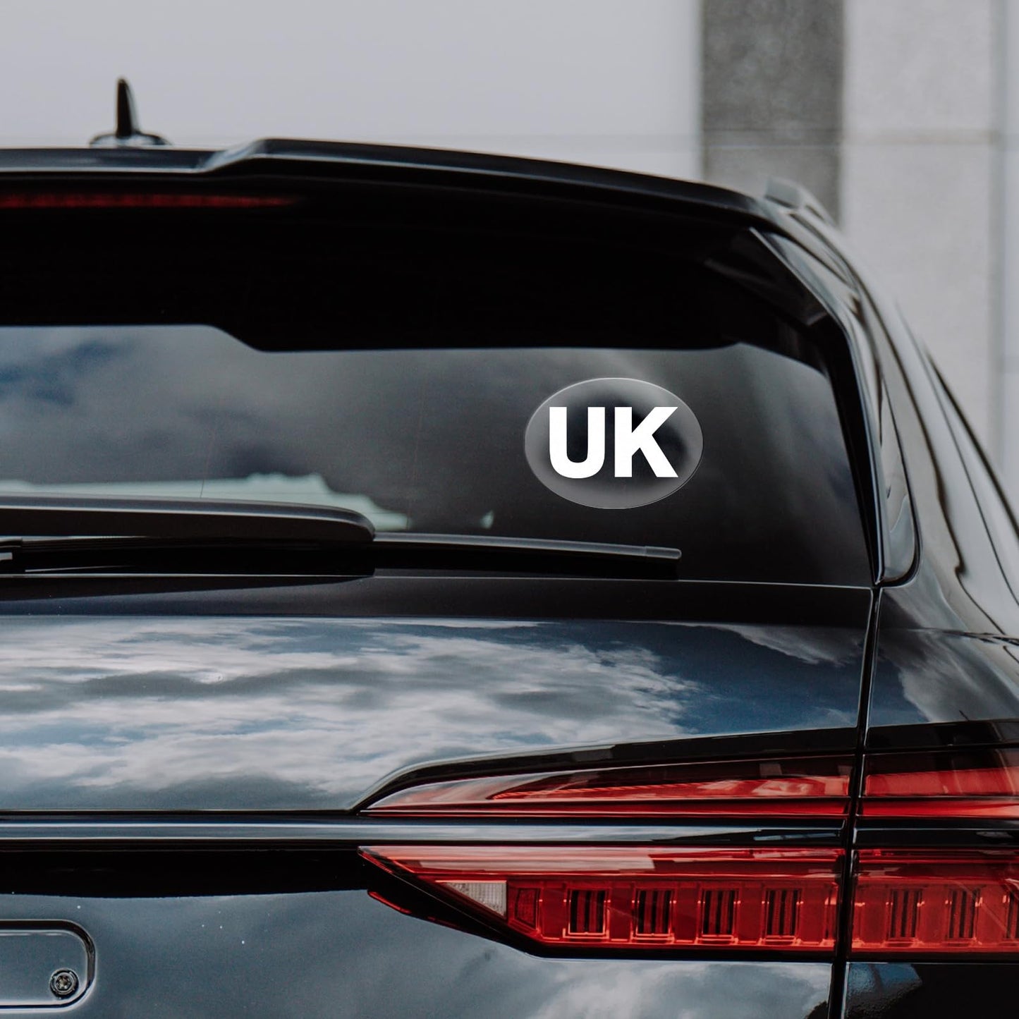 YIKIADA UK-Autoaufkleber, Vinyl, selbstklebend, oval, wasserdicht, Fensteraufkleber, abnehmbar, gewölbte Schilder für Europa, Autos, Lieferwagen, LKWs, 5 Stück