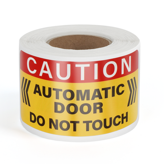 Caution Automatic Door Vinyl Sticker