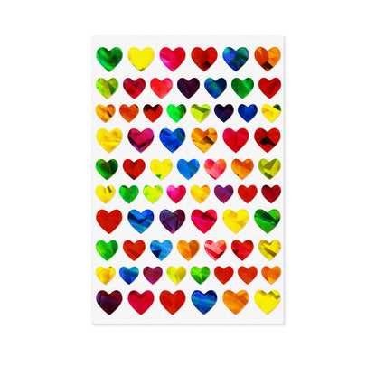 Laser Heart Shape Sticker