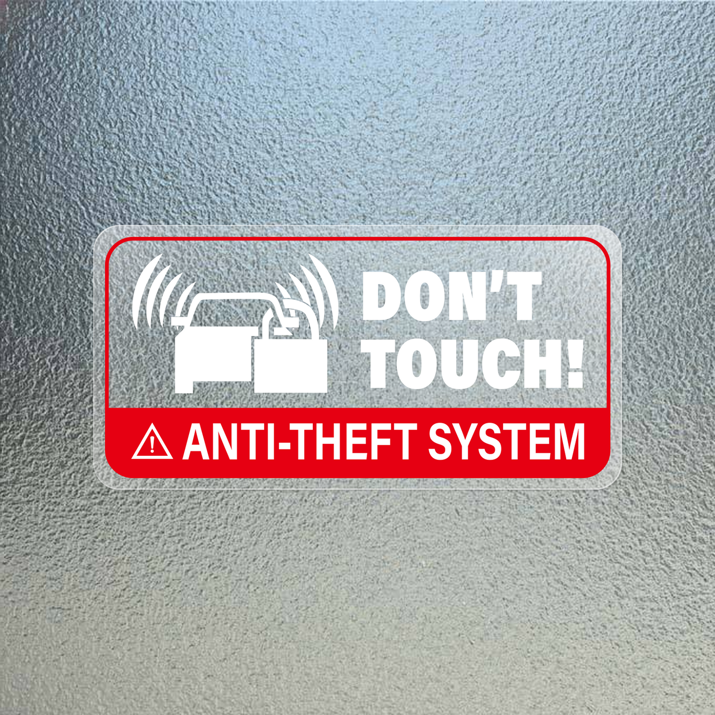 Anti-Theft System Vinyl Sticker