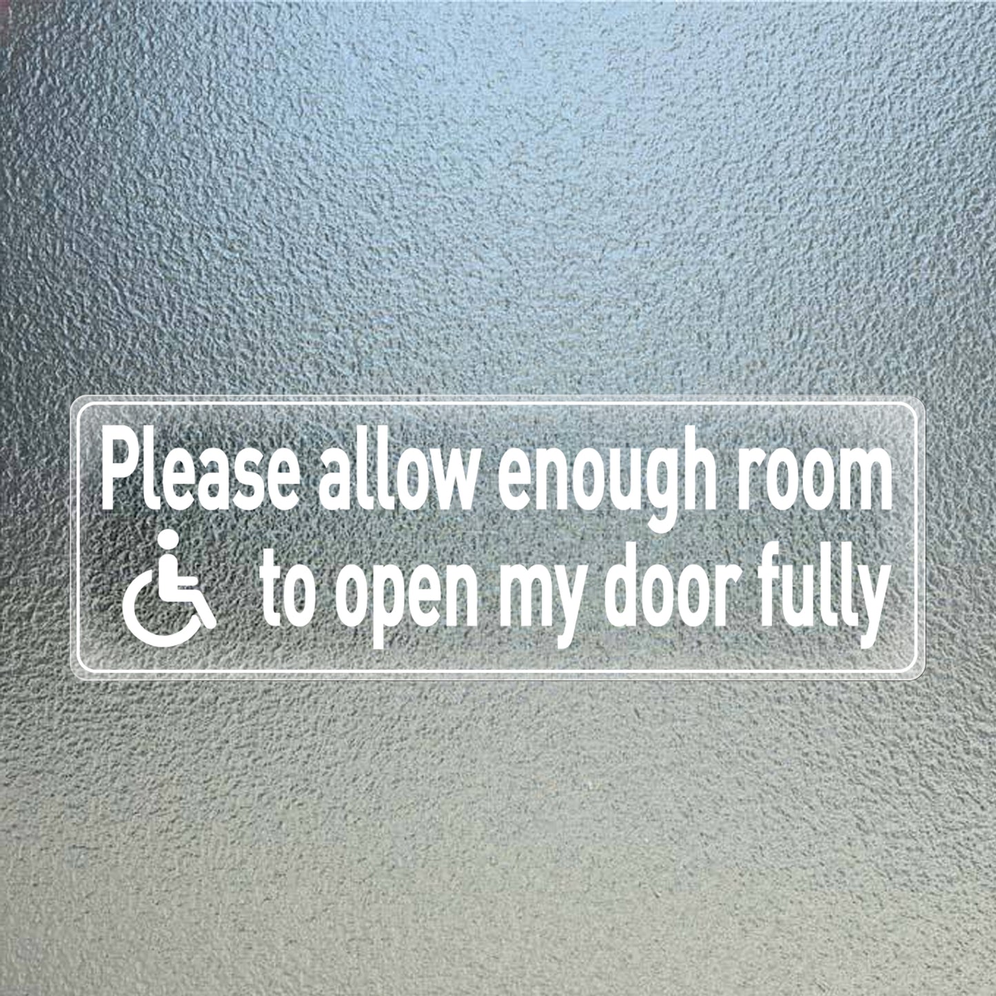 Disabled Window Vinyl Sticker