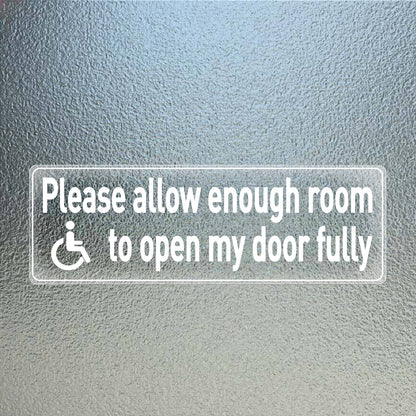 Disabled Window Vinyl Sticker