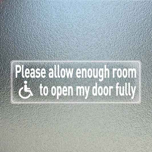 Disabled Window Vinyl Sticker