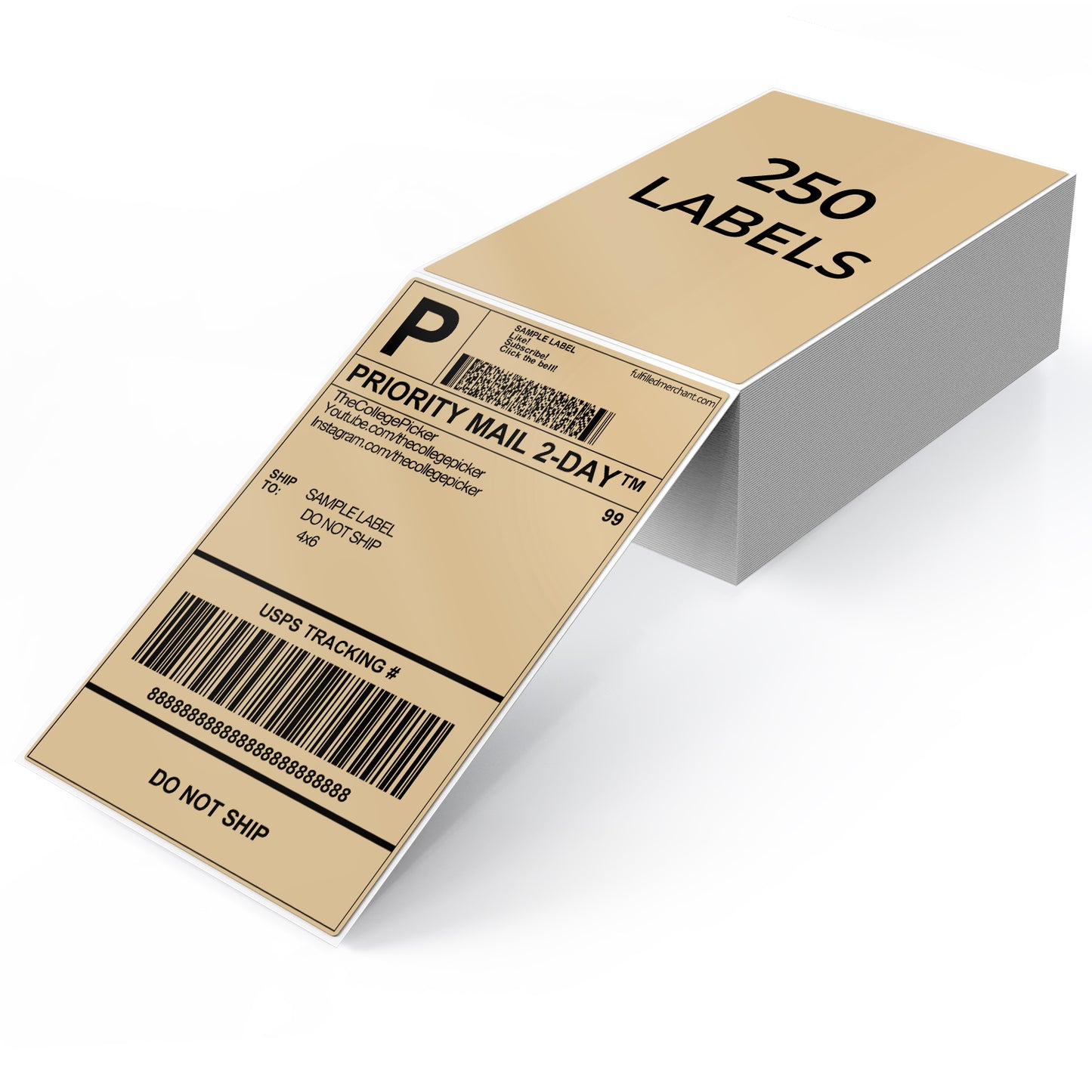 4 × 6 Inch Shipping Thermal Labels 250 PCS