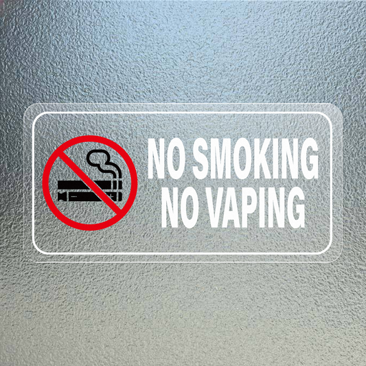 No Smoking No Vaping Vinyl Sticker