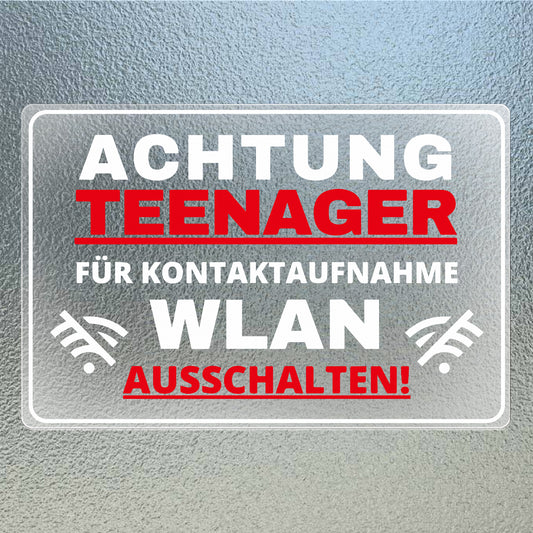 Achtung Teenager Vinyl Aufkleber