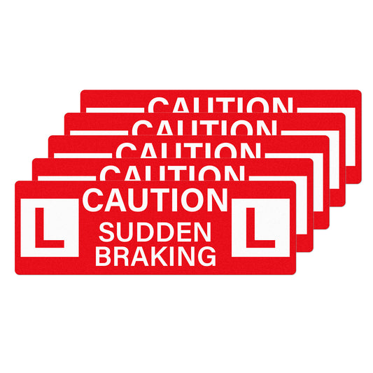 Caution Sudden Braking Vinyl Sticker