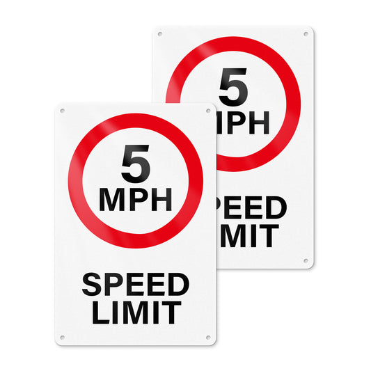 5 MPH Speed Limit 30 x 20 cm Aluminum Signs