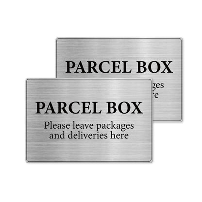 Parcel Box 15 x 10 cm Aluminium Sign