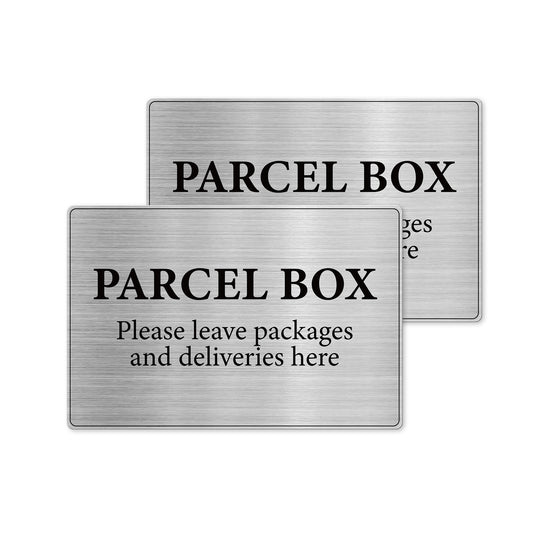 Parcel Box 15 x 10 cm Aluminium Sign