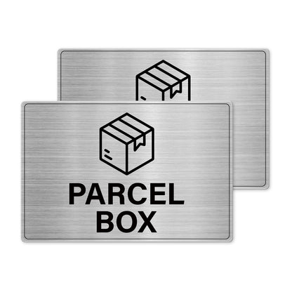 Parcel Box 15 x 10 cm Aluminium Sign