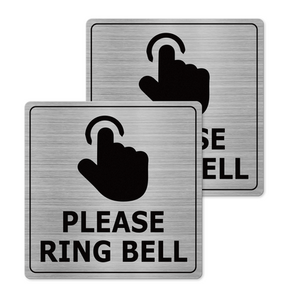 Please Ring Bell 6 x 6 Inches Aluminum Sign