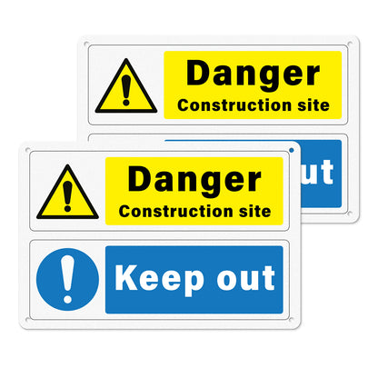 Danger Construction Site 30 x 20 cm Aluminium Sign