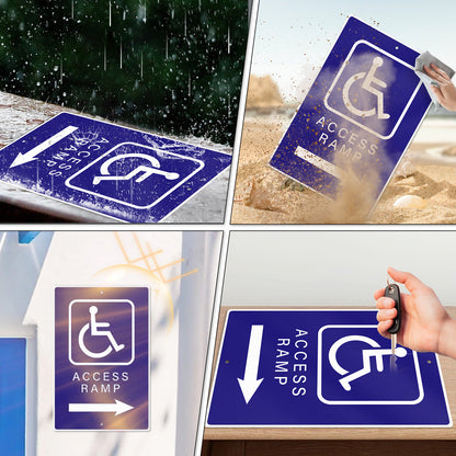 Handicap Access Ramp 8 X 12 Inch Aluminum Sign