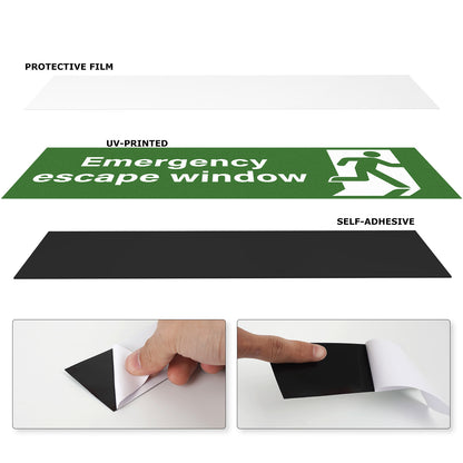 Emergency Escape Window Vinyl Sticker