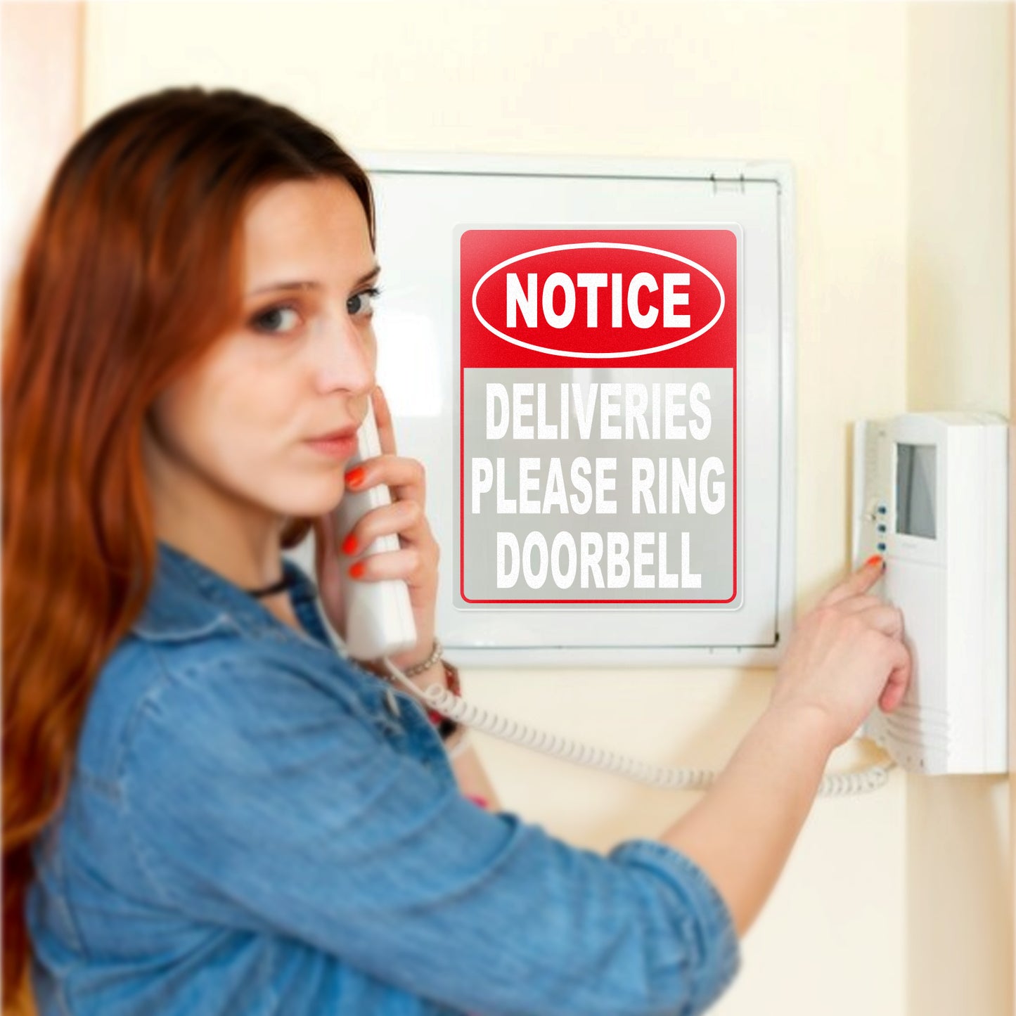 Deliveries Please Ring Doorbell Vinyl Sticker