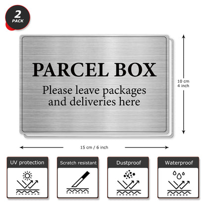 Parcel Box 15 x 10 cm Aluminium Sign
