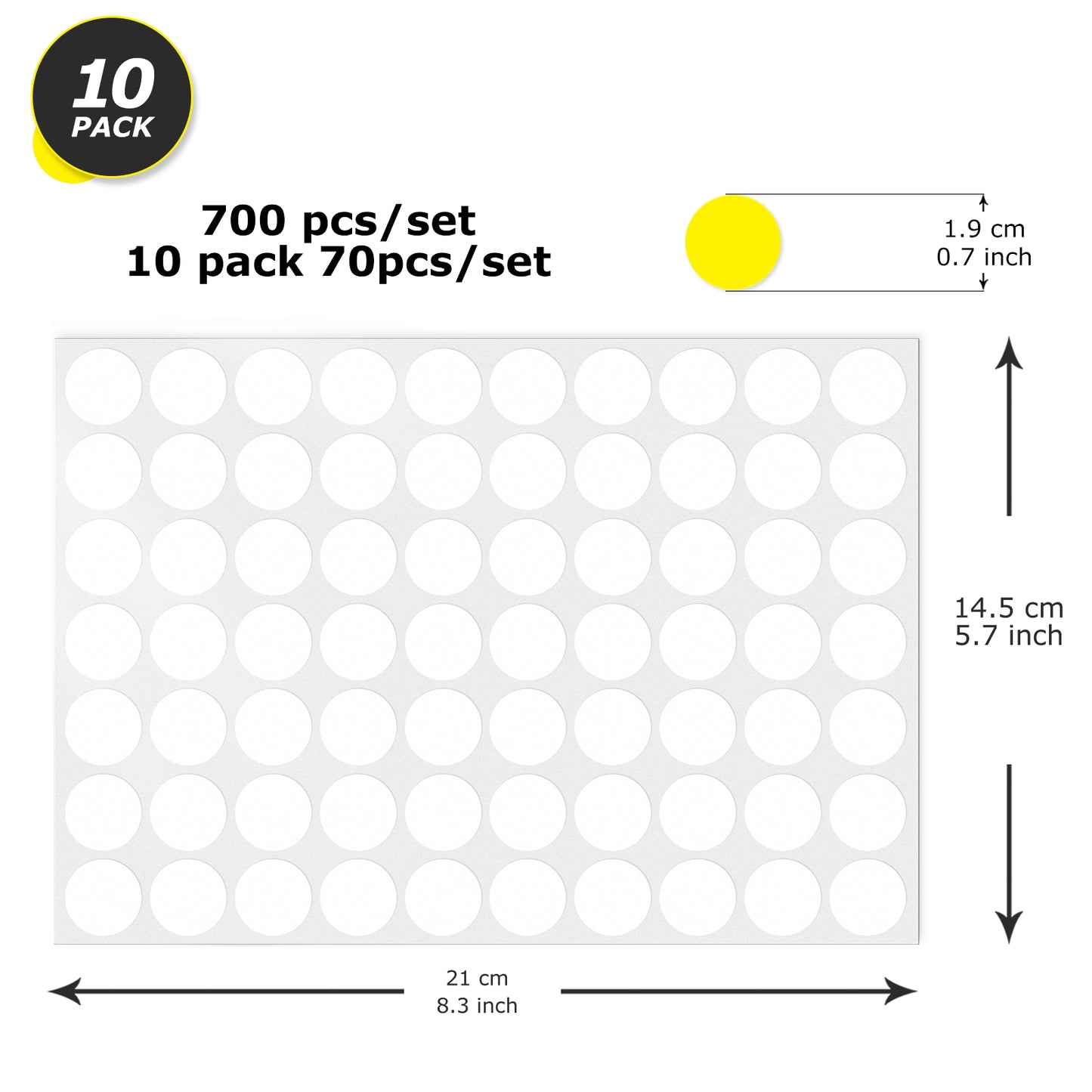 0.7 Inch Round Labels