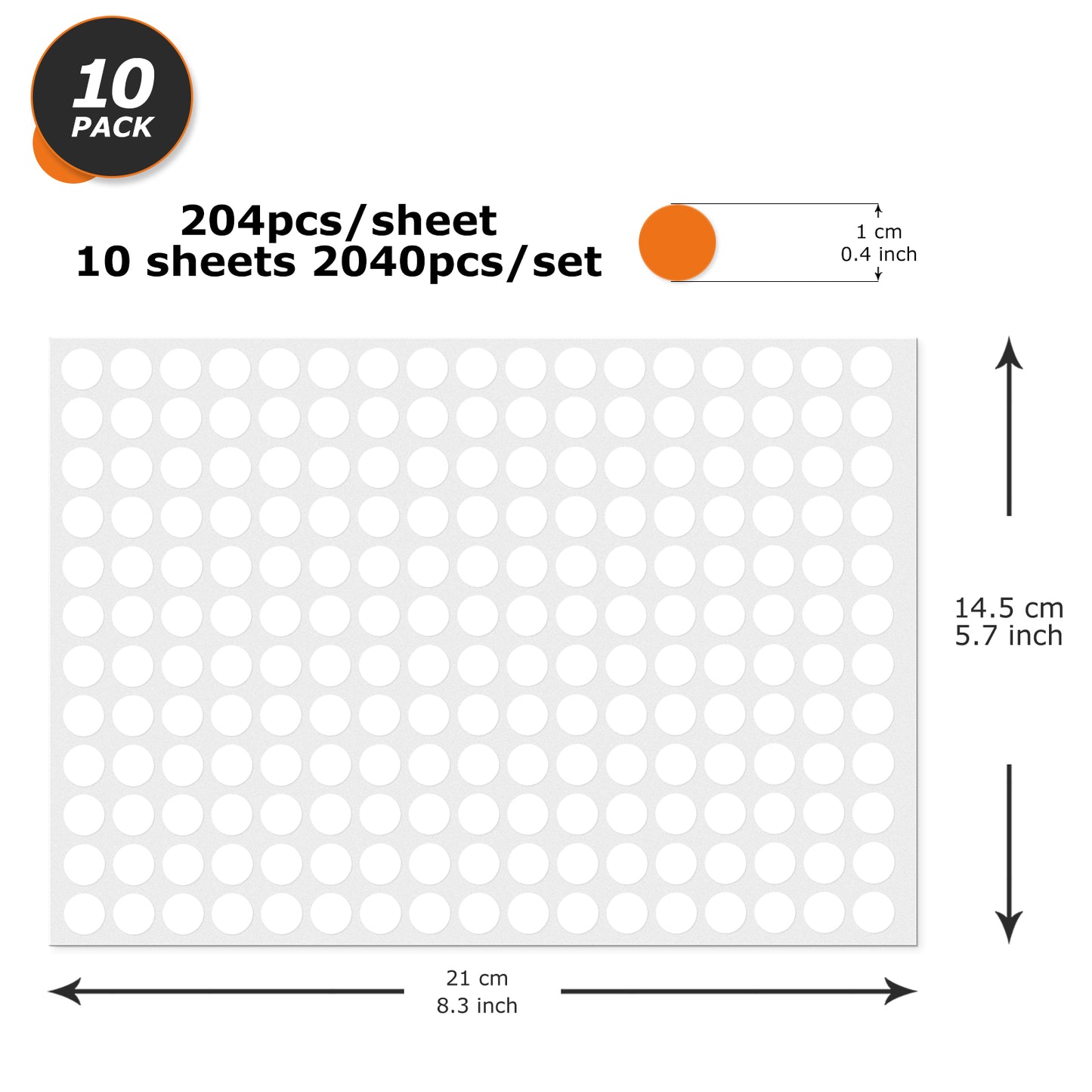 0.4 Inch Round Labels