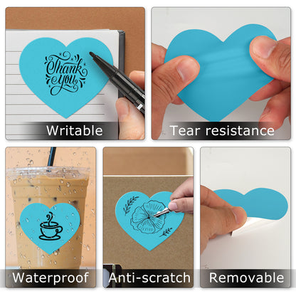 3 Inch Heart Thermal Labels