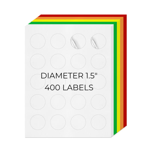 1-1/2" Round Printer Labels