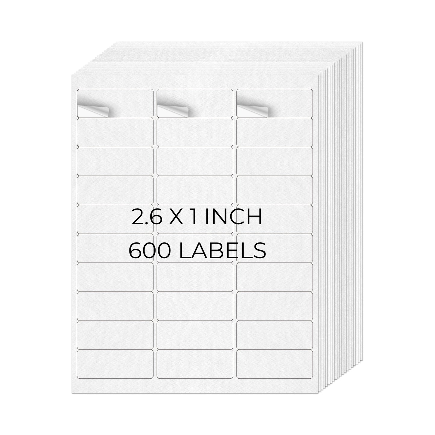 1" × 2-5/8" Printer Labels