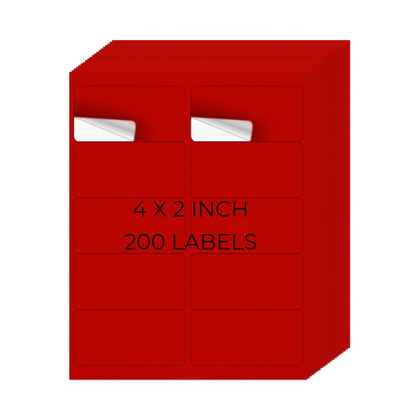 2 x 4 Zoll große Druckeretiketten 