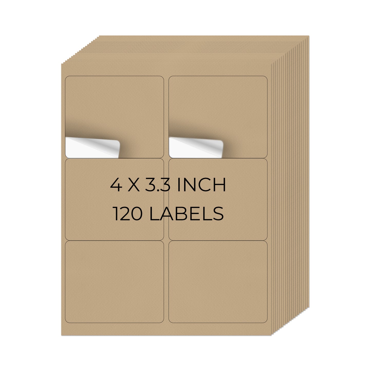 3-1/3" × 4" Printer Labels