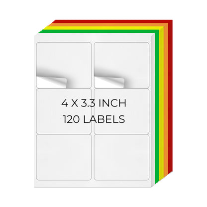 3-1/3" × 4" Printer Labels