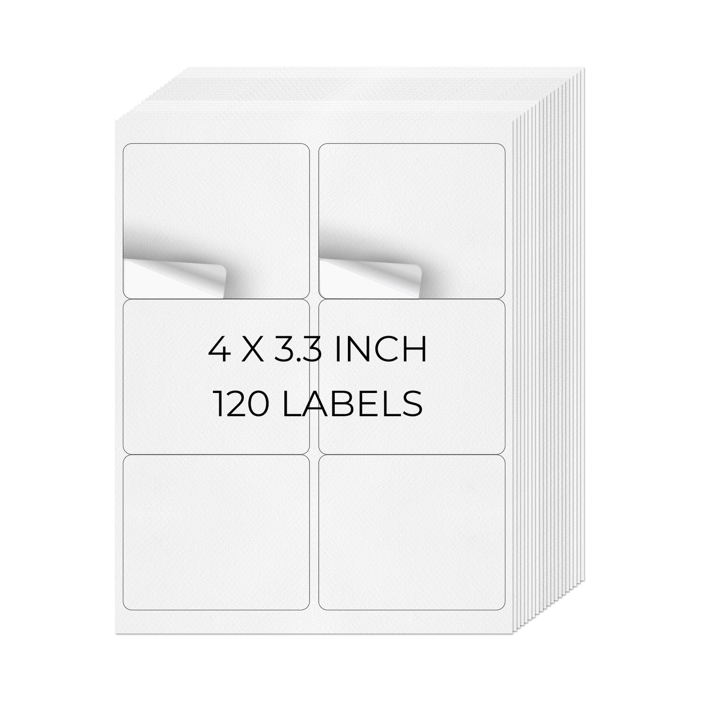 3-1/3" × 4" Printer Labels